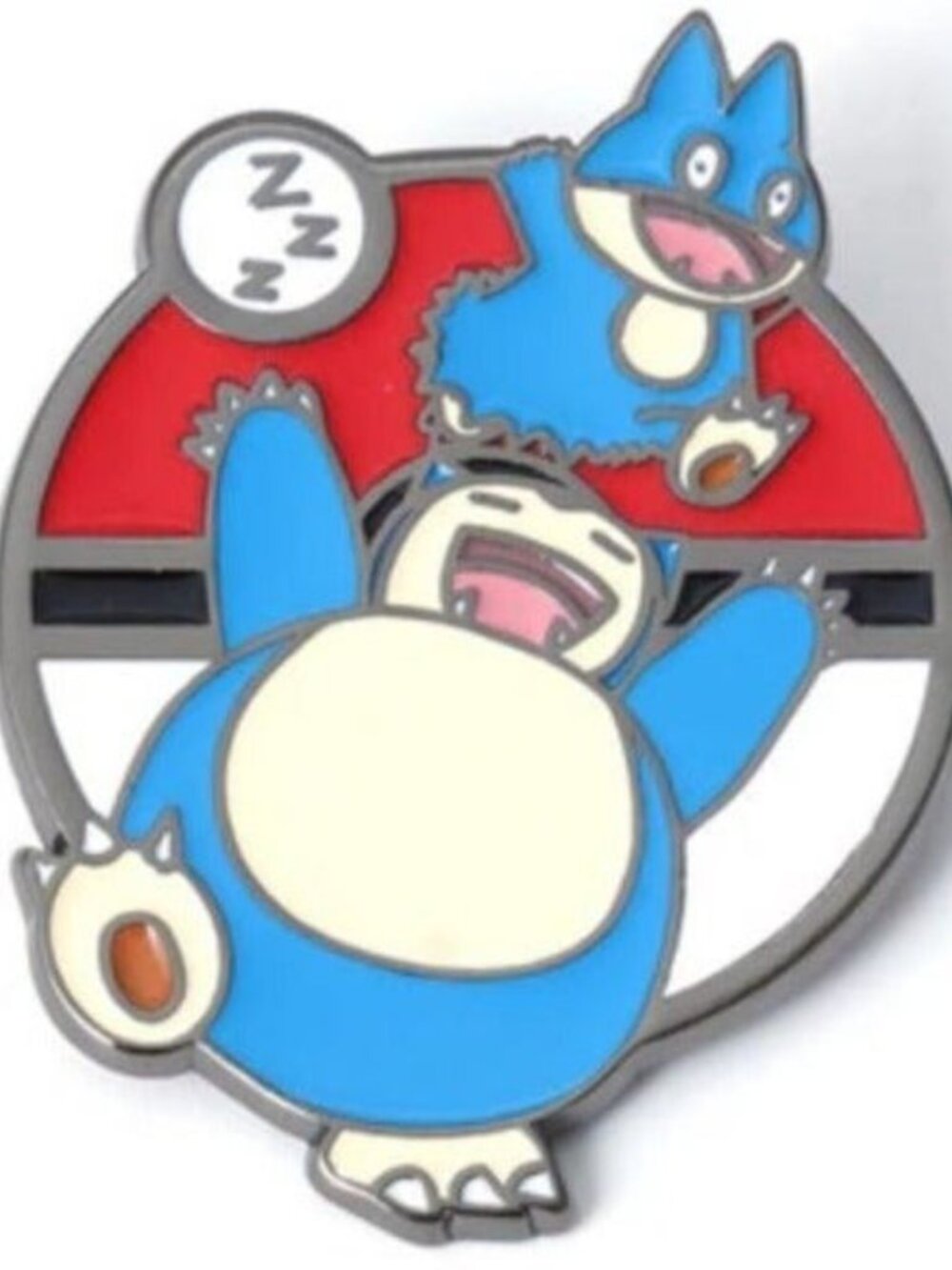 Naptime Champions: Pokemon's Munchlax to Snorlax Evolution Enamel Pin